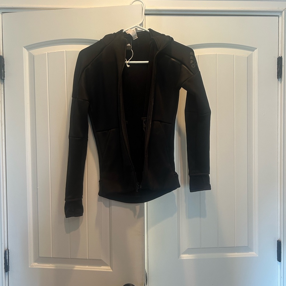 Boys Adidas Black Hooded Jacket